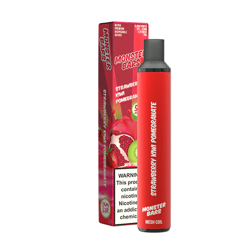 Monster Bars 3500 - Disposable Vape Device - Strawberry Kiwi Pomegranate